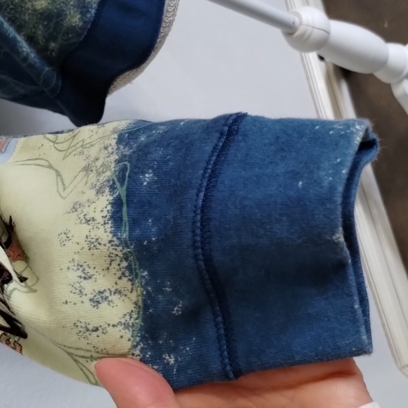 Moda USA Zip Jacket Rodeo Rhinestones Long Sleeve Blue Pink Large - Picture 5 of 10